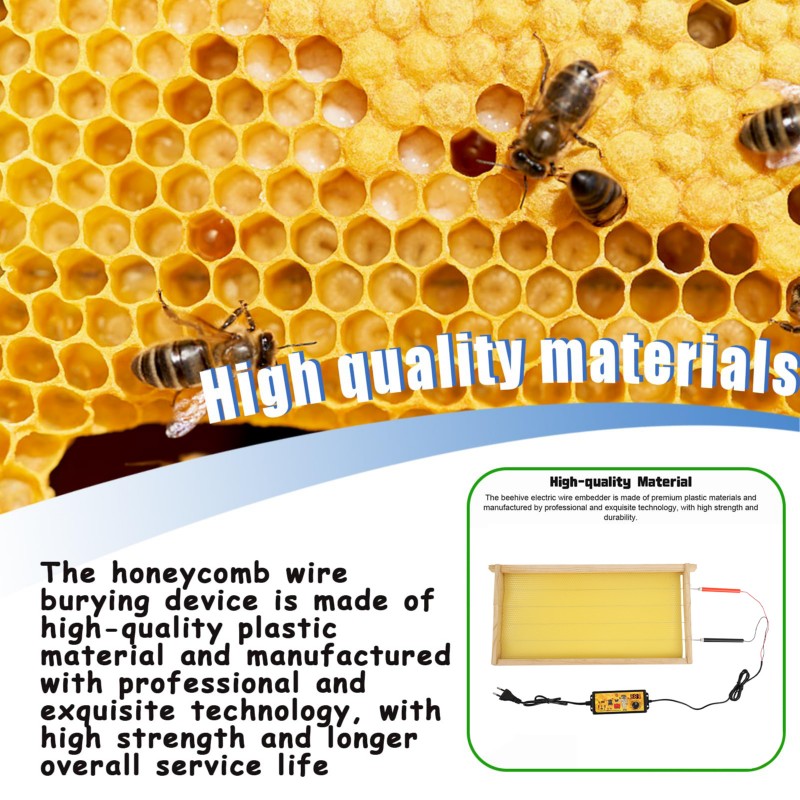 Beehive Frame Wax - อุปกรณ์เลี้ยงผึ้งแบบเสียบปลั๊ก EU ของ ABFI เครื่องฝังรังผึ้งไฟฟ้า สำหรับใส่ลวดเคลือบขี้ผึ้ง