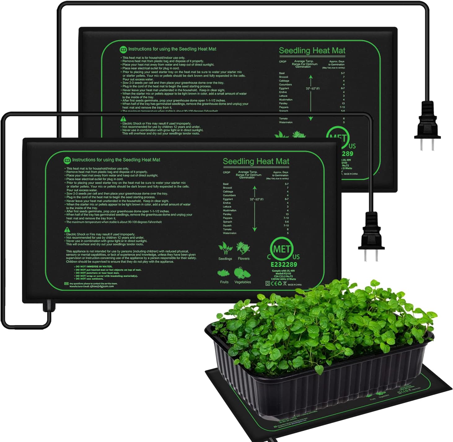 Seedling Heat Mat - 10/25/50 ซม.ต้นกล้าความร้อนในร่มพืชการงอกกันน้ําความร้อนPad Propagation Clone Starter Mat