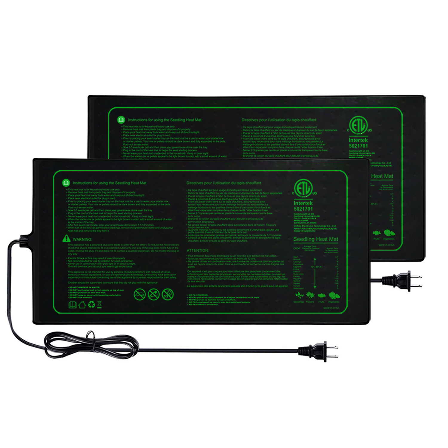 แผ่นทำความร้อนสำหรับเพาะกล้าแบ - Seedling Heat Mat บทวิจารณ์และราคา