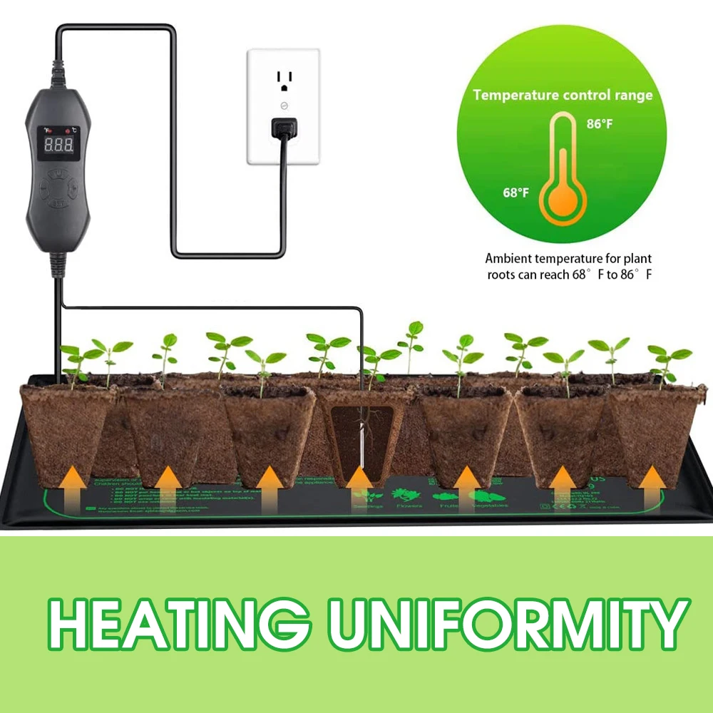 50W EU-US/UK/AU ปรับเทอร์โมสตั - Seedling Heat Mat บทวิจารณ์และราคา